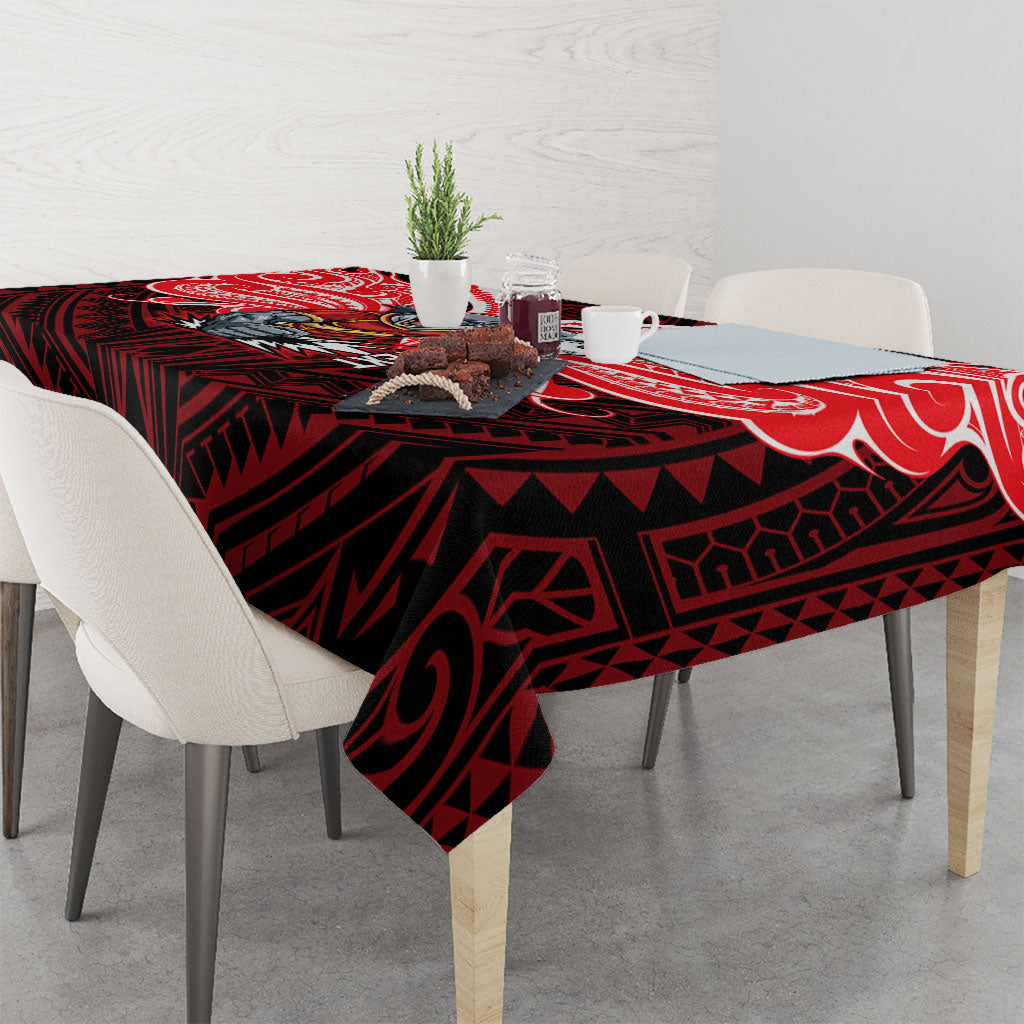 Custom Dolphins Tablecloth Dolphin Warrior Polynesia Islander Rugby Mascot
