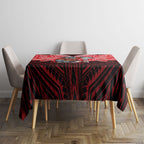 Custom Dolphins Tablecloth Dolphin Warrior Polynesia Islander Rugby Mascot