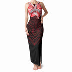 Custom Dolphins Tank Maxi Dress Dolphin Warrior Polynesia Islander Rugby Mascot