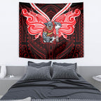 Custom Dolphins Tapestry Dolphin Warrior Polynesia Islander Rugby Mascot