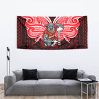 Custom Dolphins Tapestry Dolphin Warrior Polynesia Islander Rugby Mascot