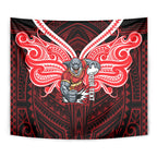 Custom Dolphins Tapestry Dolphin Warrior Polynesia Islander Rugby Mascot