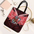 Custom Dolphins Tote Bag Dolphin Warrior Polynesia Islander Rugby Mascot