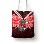 Custom Dolphins Tote Bag Dolphin Warrior Polynesia Islander Rugby Mascot