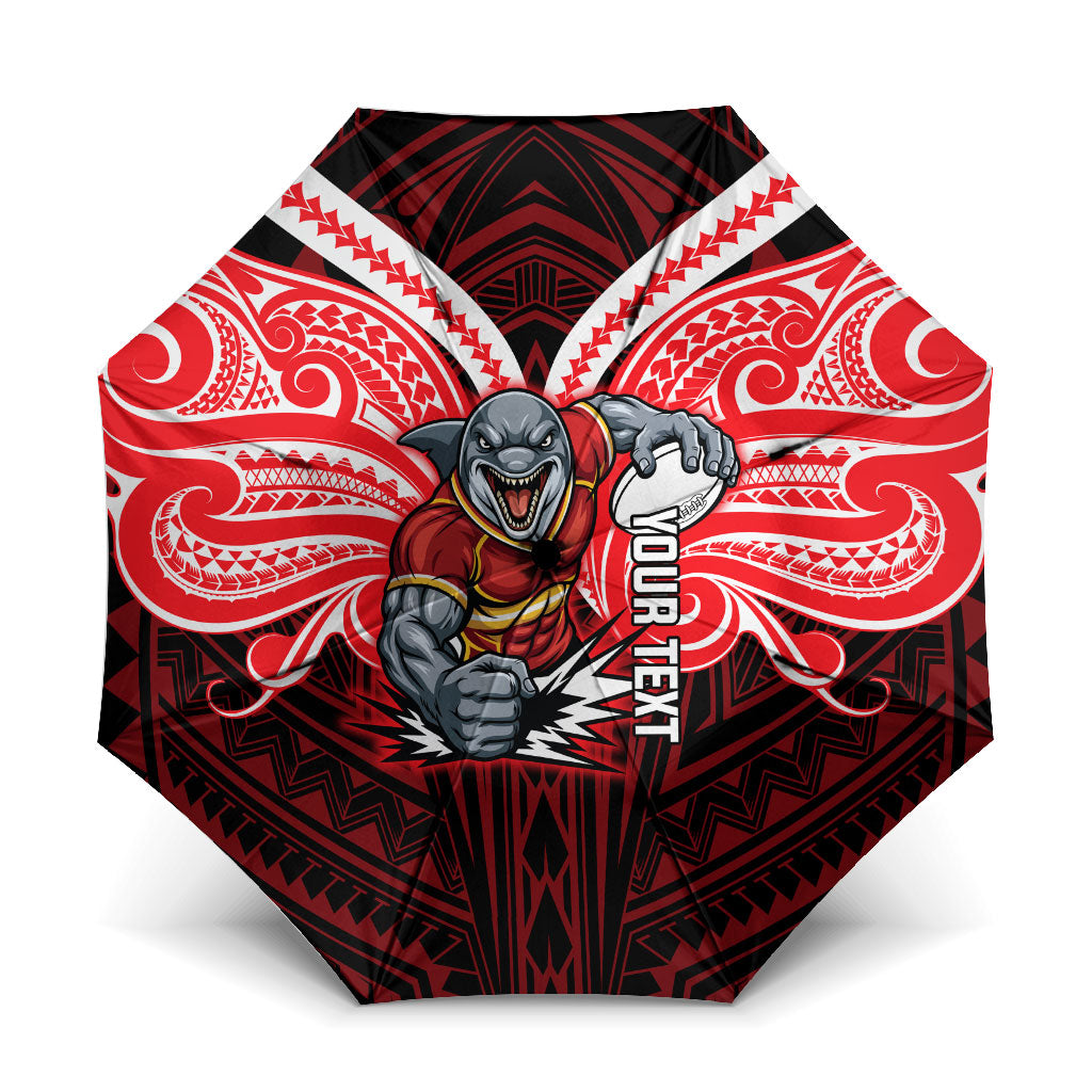 Custom Dolphins Umbrella Dolphin Warrior Polynesia Islander Rugby Mascot