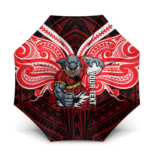Custom Dolphins Umbrella Dolphin Warrior Polynesia Islander Rugby Mascot