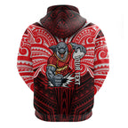Custom Dolphins Zip Hoodie Dolphin Warrior Polynesia Islander Rugby Mascot