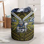 Custom North Queensland Cowboys Laundry Basket Bull Warrior Polynesia Islander Rugby Mascot