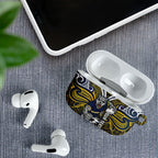 Custom North Queensland Cowboys AirPods Case Bull Warrior Polynesia Islander Rugby Mascot