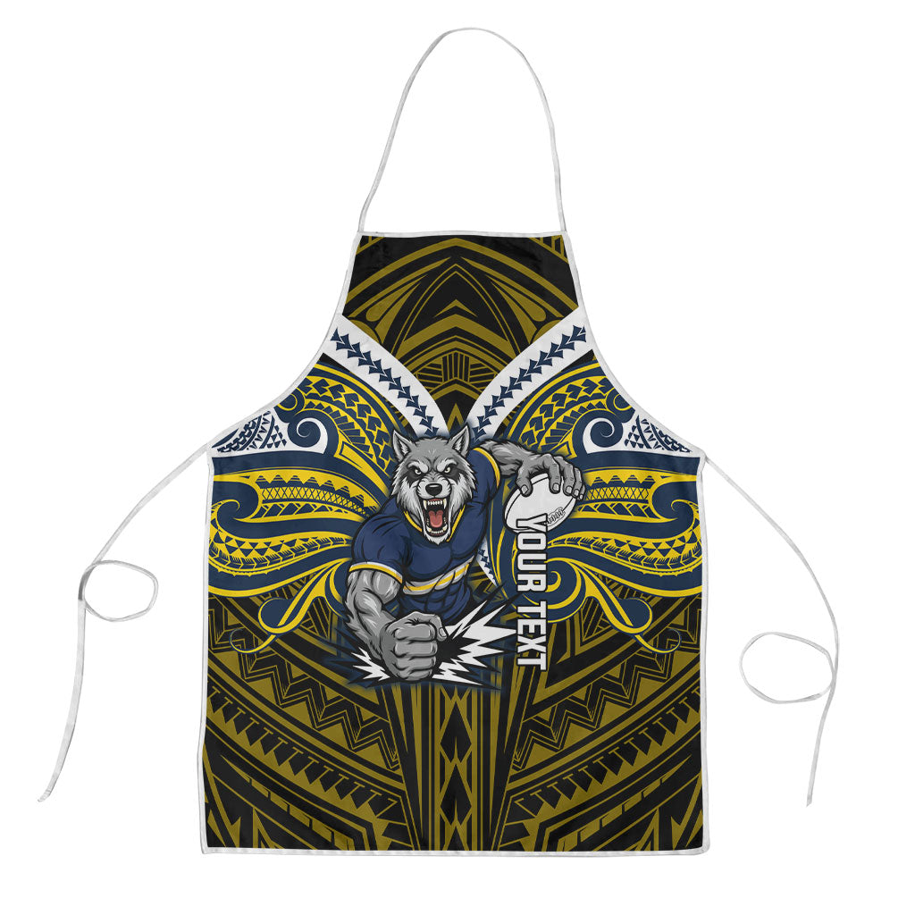 Custom North Queensland Cowboys Apron Bull Warrior Polynesia Islander Rugby Mascot