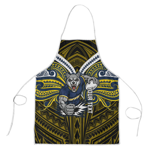 Custom North Queensland Cowboys Apron Bull Warrior Polynesia Islander Rugby Mascot