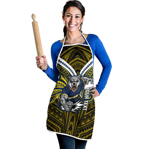 Custom North Queensland Cowboys Apron Bull Warrior Polynesia Islander Rugby Mascot