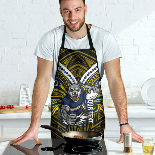 Custom North Queensland Cowboys Apron Bull Warrior Polynesia Islander Rugby Mascot