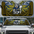 Custom North Queensland Cowboys Auto Sun Shade Bull Warrior Polynesia Islander Rugby Mascot