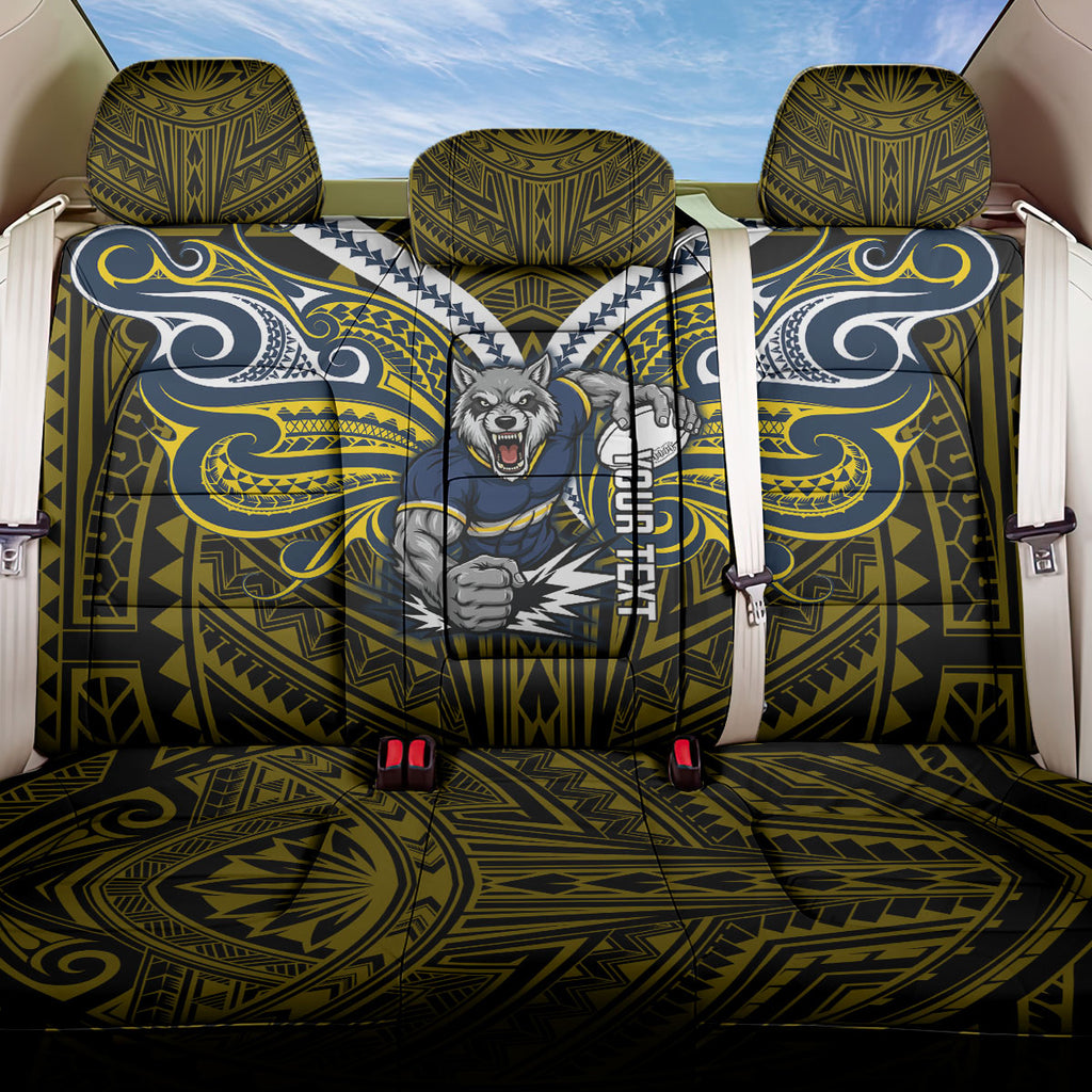 Custom North Queensland Cowboys Back Car Seat Cover Bull Warrior Polynesia Islander Rugby Mascot