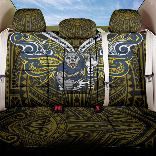 Custom North Queensland Cowboys Back Car Seat Cover Bull Warrior Polynesia Islander Rugby Mascot