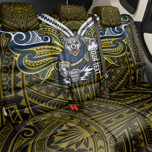 Custom North Queensland Cowboys Back Car Seat Cover Bull Warrior Polynesia Islander Rugby Mascot