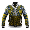 Custom North Queensland Cowboys Baseball Jacket Bull Warrior Polynesia Islander Rugby Mascot