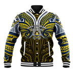 Custom North Queensland Cowboys Baseball Jacket Bull Warrior Polynesia Islander Rugby Mascot