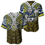 Custom North Queensland Cowboys Baseball Jersey Bull Warrior Polynesia Islander Rugby Mascot