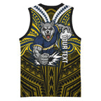 Custom North Queensland Cowboys Basketball Jersey Bull Warrior Polynesia Islander Rugby Mascot