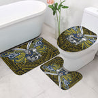 Custom North Queensland Cowboys Bathroom Set Bull Warrior Polynesia Islander Rugby Mascot