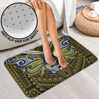 Custom North Queensland Cowboys Bathroom Set Bull Warrior Polynesia Islander Rugby Mascot
