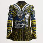 Custom North Queensland Cowboys Blazer Bull Warrior Polynesia Islander Rugby Mascot
