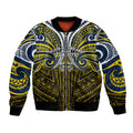Custom North Queensland Cowboys Bomber Jacket Bull Warrior Polynesia Islander Rugby Mascot