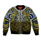 Custom North Queensland Cowboys Bomber Jacket Bull Warrior Polynesia Islander Rugby Mascot