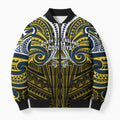 Custom North Queensland Cowboys Bomber Puffer Jacket Bull Warrior Polynesia Islander Rugby Mascot