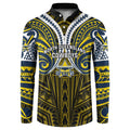 Custom North Queensland Cowboys Button Sweatshirt Bull Warrior Polynesia Islander Rugby Mascot