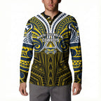 Custom North Queensland Cowboys Button Sweatshirt Bull Warrior Polynesia Islander Rugby Mascot