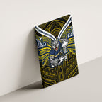 Custom North Queensland Cowboys Canvas Wall Art Bull Warrior Polynesia Islander Rugby Mascot