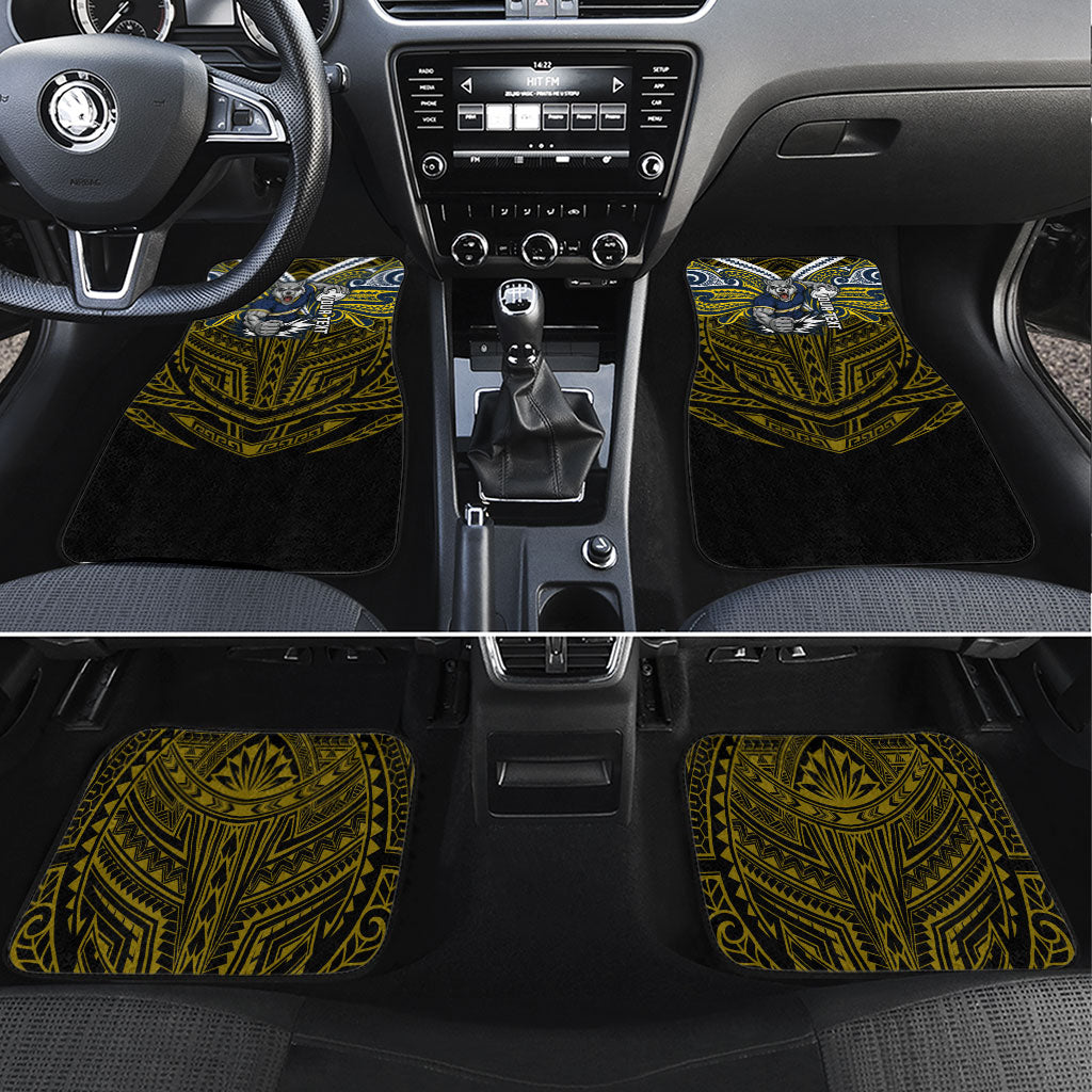 Custom North Queensland Cowboys Car Mats Bull Warrior Polynesia Islander Rugby Mascot