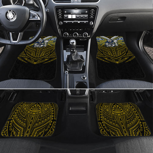 Custom North Queensland Cowboys Car Mats Bull Warrior Polynesia Islander Rugby Mascot