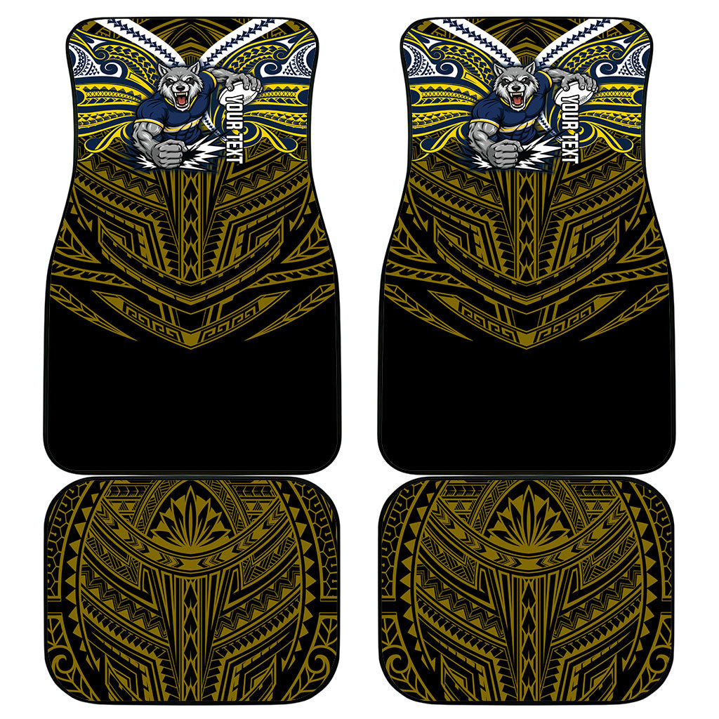 Custom North Queensland Cowboys Car Mats Bull Warrior Polynesia Islander Rugby Mascot