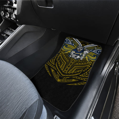 Custom North Queensland Cowboys Car Mats Bull Warrior Polynesia Islander Rugby Mascot