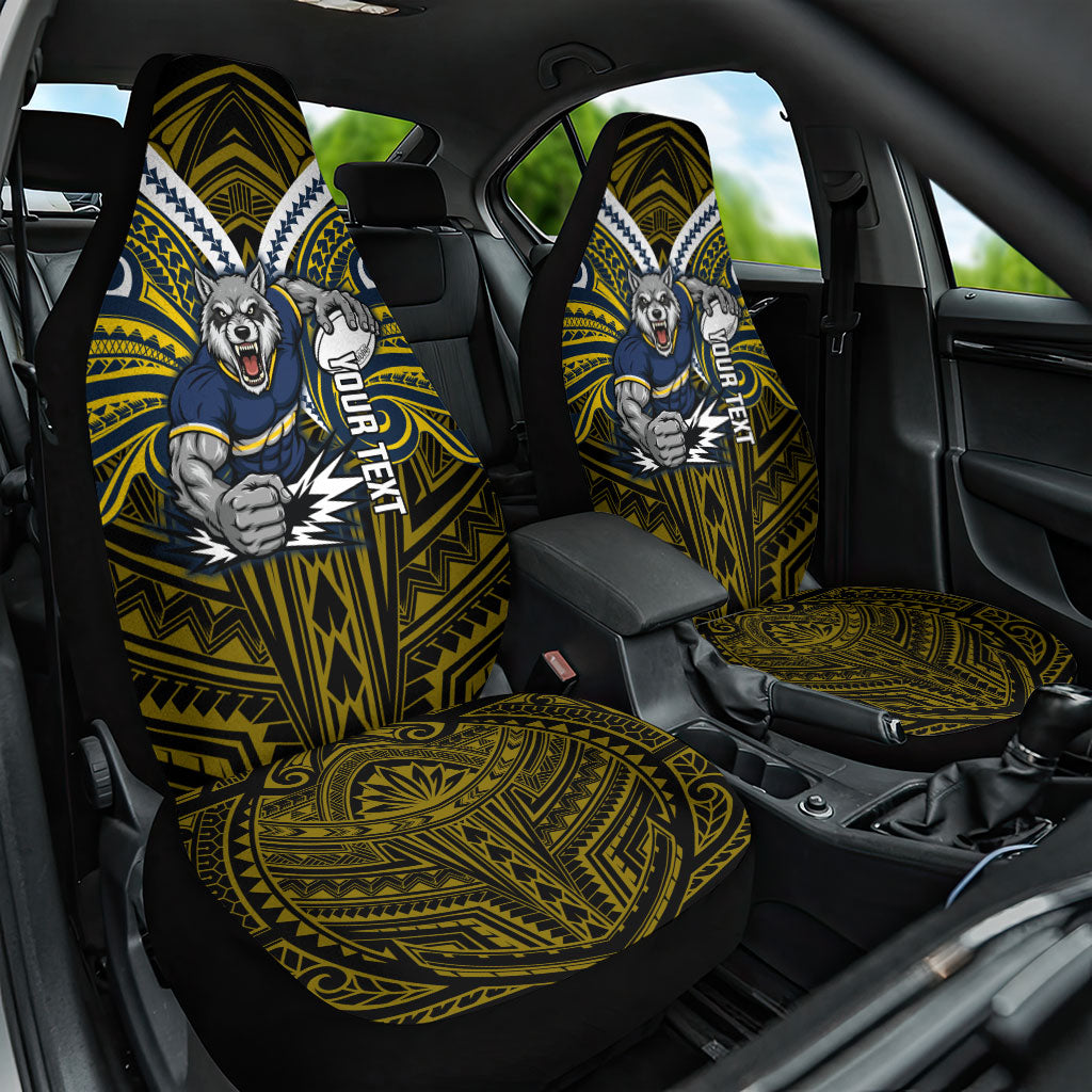 Custom North Queensland Cowboys Car Seat Cover Bull Warrior Polynesia Islander Rugby Mascot