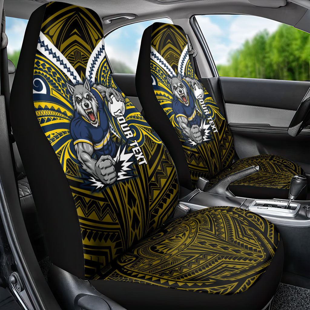 Custom North Queensland Cowboys Car Seat Cover Bull Warrior Polynesia Islander Rugby Mascot