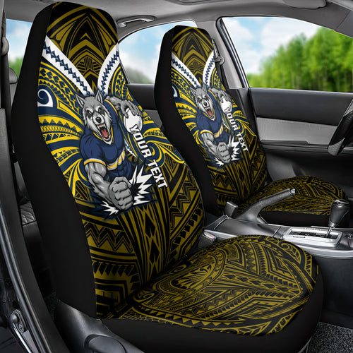 Custom North Queensland Cowboys Car Seat Cover Bull Warrior Polynesia Islander Rugby Mascot