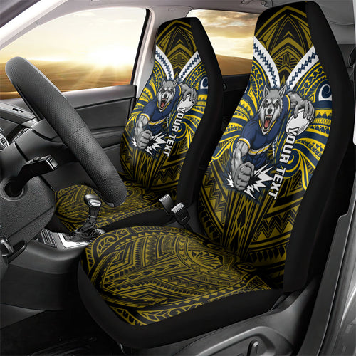 Custom North Queensland Cowboys Car Seat Cover Bull Warrior Polynesia Islander Rugby Mascot