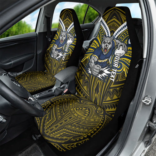 Custom North Queensland Cowboys Car Seat Cover Bull Warrior Polynesia Islander Rugby Mascot