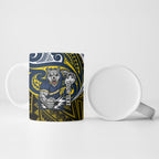 Custom North Queensland Cowboys Ceramic Mug Bull Warrior Polynesia Islander Rugby Mascot