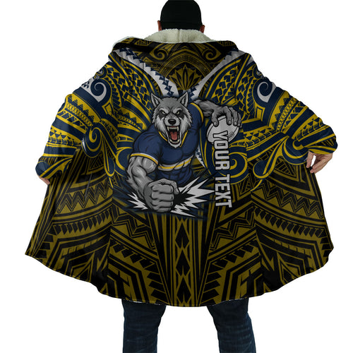 Custom North Queensland Cowboys Cloak Bull Warrior Polynesia Islander Rugby Mascot