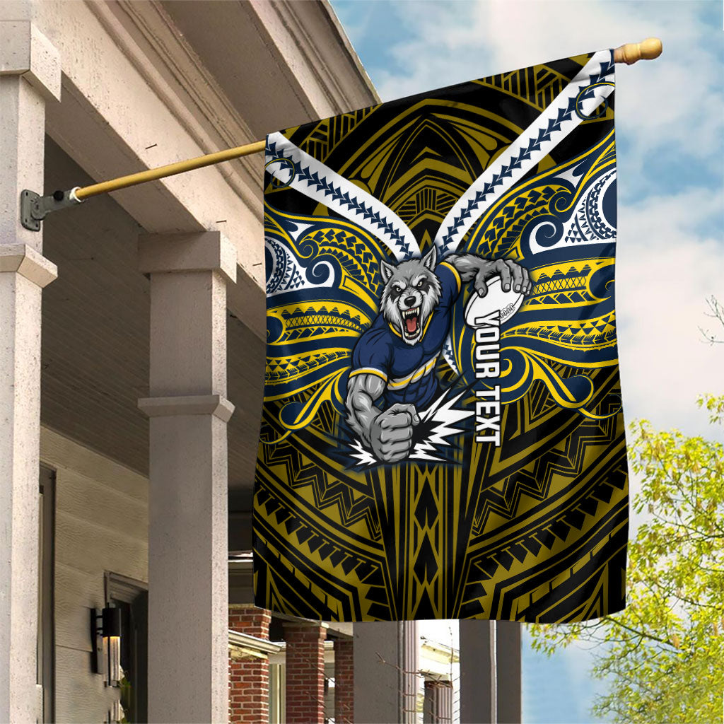 Custom North Queensland Cowboys Garden Flag Bull Warrior Polynesia Islander Rugby Mascot