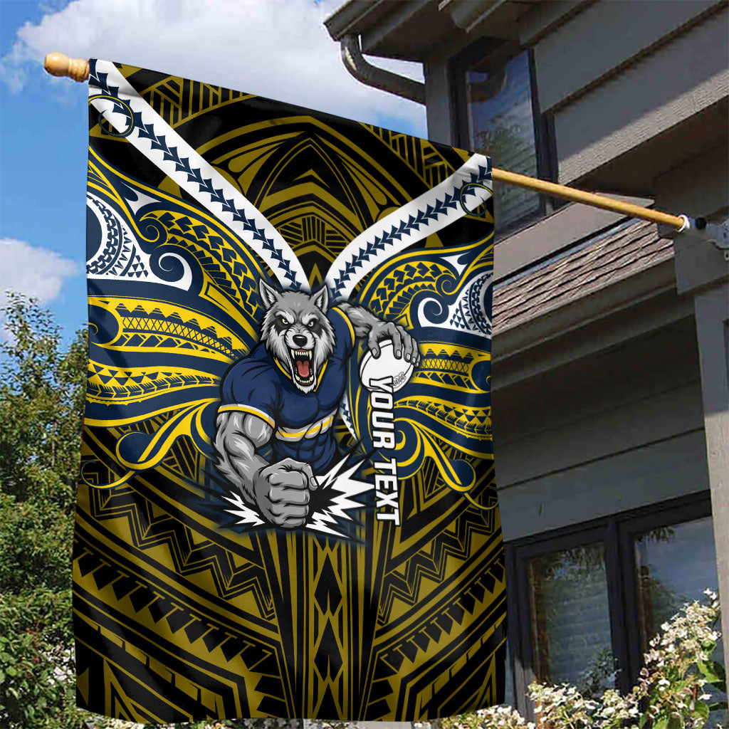 Custom North Queensland Cowboys Garden Flag Bull Warrior Polynesia Islander Rugby Mascot