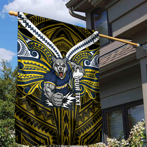 Custom North Queensland Cowboys Garden Flag Bull Warrior Polynesia Islander Rugby Mascot