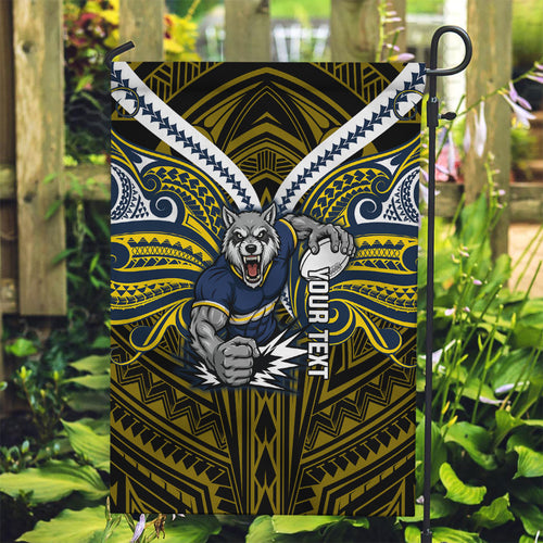 Custom North Queensland Cowboys Garden Flag Bull Warrior Polynesia Islander Rugby Mascot