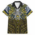Custom North Queensland Cowboys Hawaiian Shirt Bull Warrior Polynesia Islander Rugby Mascot